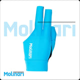 Molinari BGLMOL Billiard Glove One size fits most Left hand Cyan