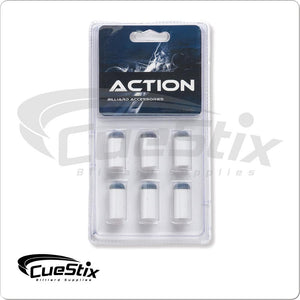 Action TR6SOB Blue Slip On Tips & Ferrules in Blister Pack of 6